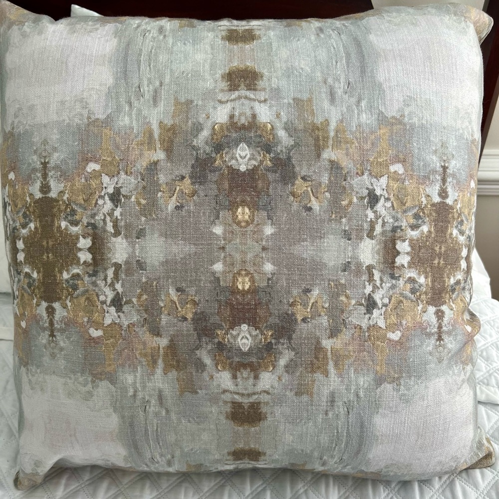 Abstract Gold & Grey Pillows